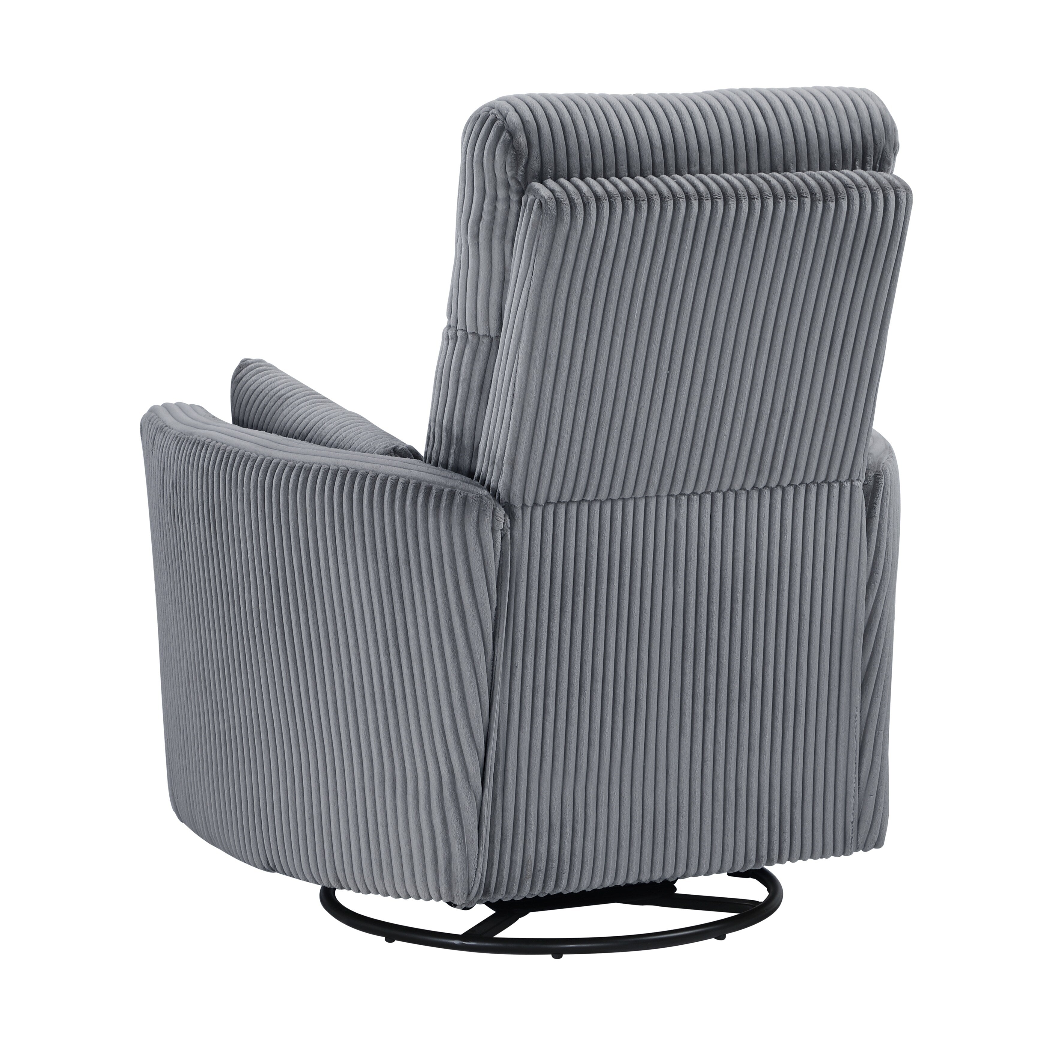 Braidy Corduroy Swivel Glider Manual Reclining Chair