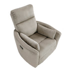 Braidy Corduroy Swivel Glider Manual Reclining Chair