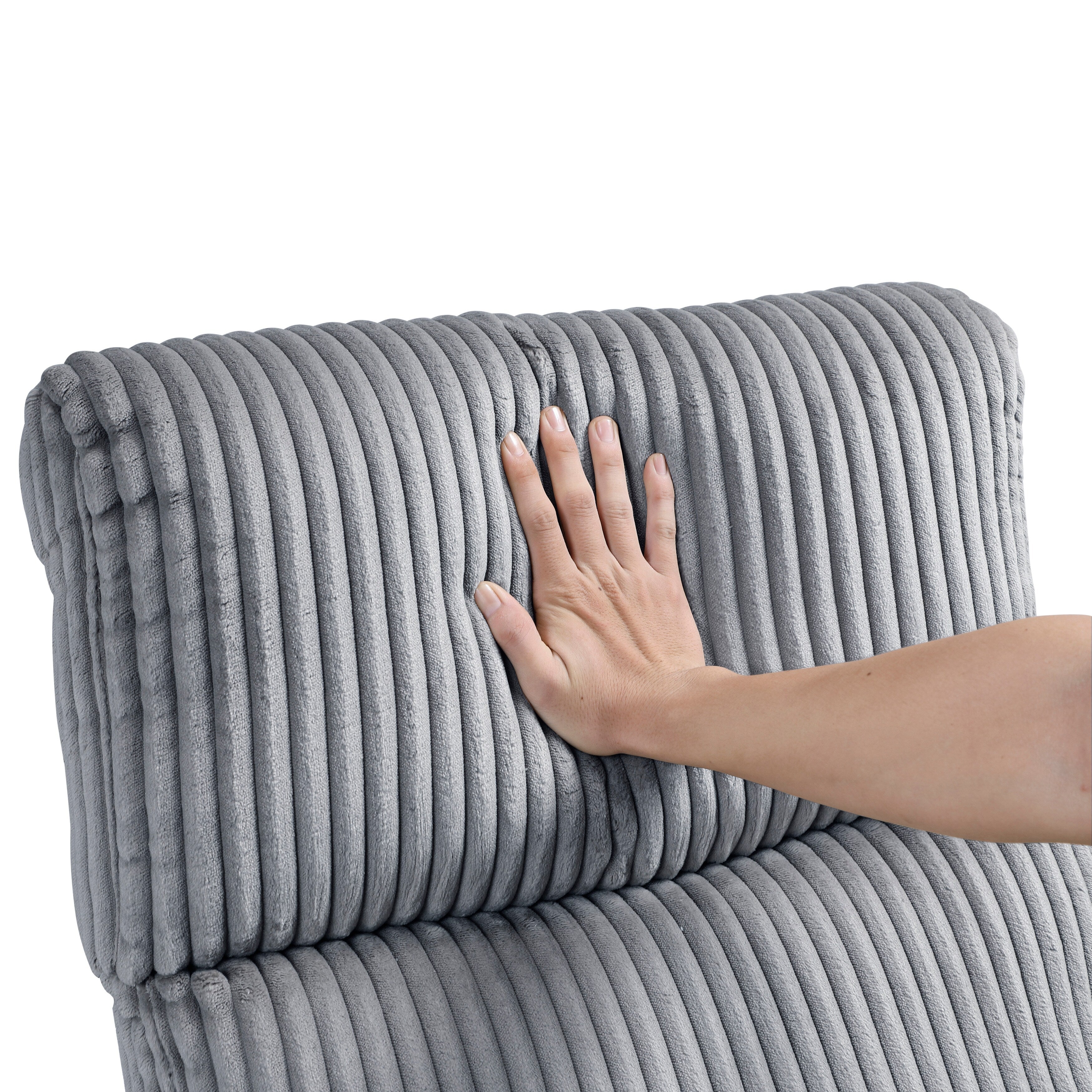 Braidy Corduroy Swivel Glider Manual Reclining Chair