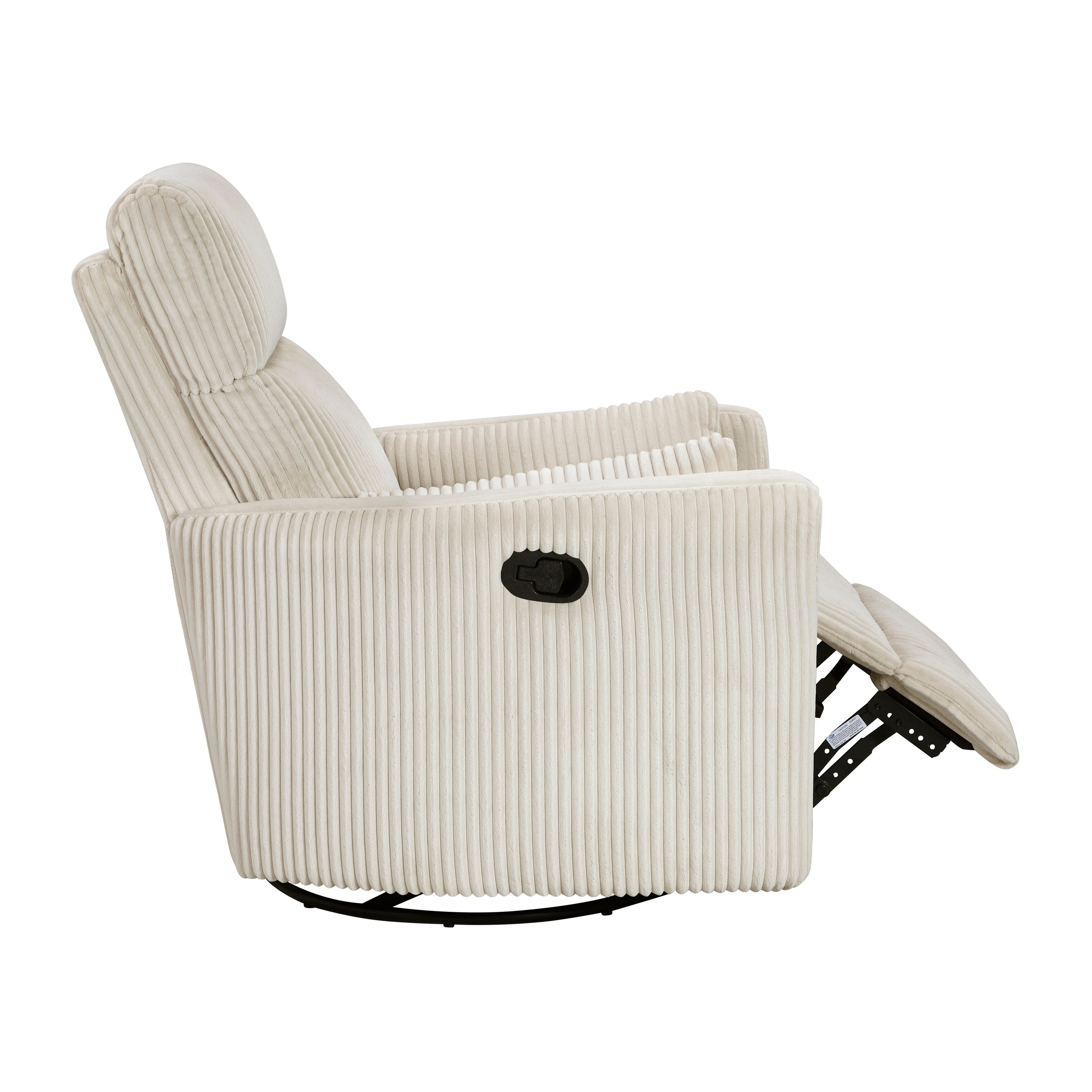 Braidy Corduroy Swivel Glider Manual Reclining Chair