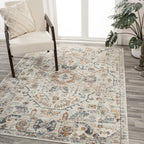 JONATHAN Y Brandy Bohemian Medallion Low-Pile Machine-Washable Cream/Terra Area Rug