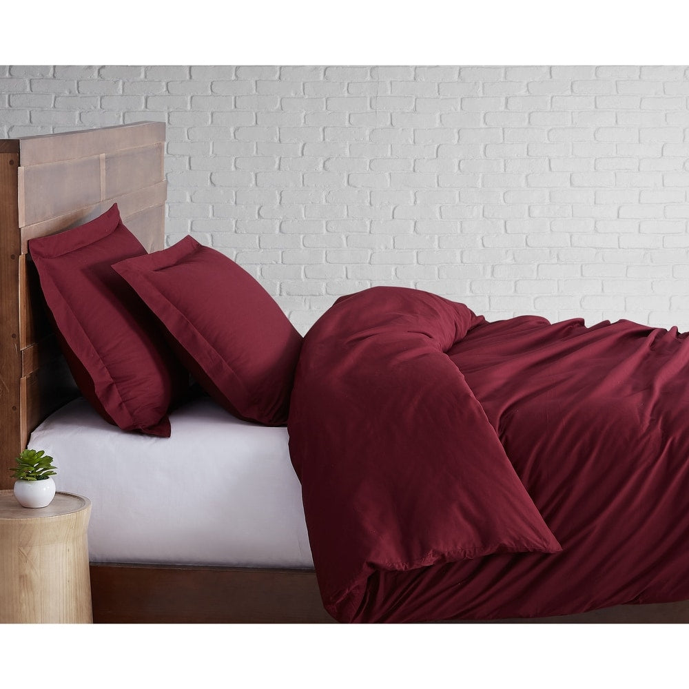 Brooklyn Loom Tight-Weave Cotton Percale Duvet Set
