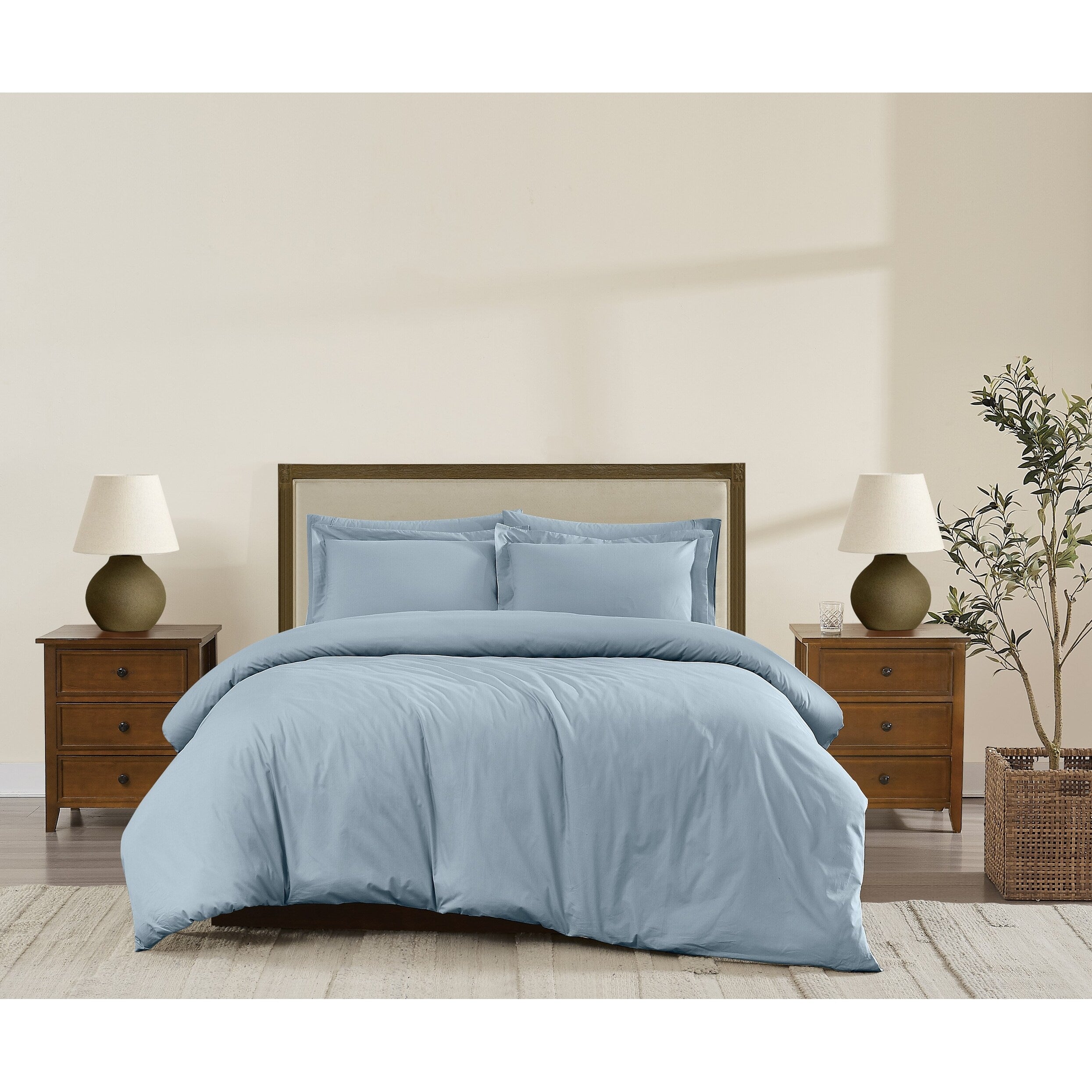 Brooklyn Loom Tight-Weave Cotton Percale Duvet Set