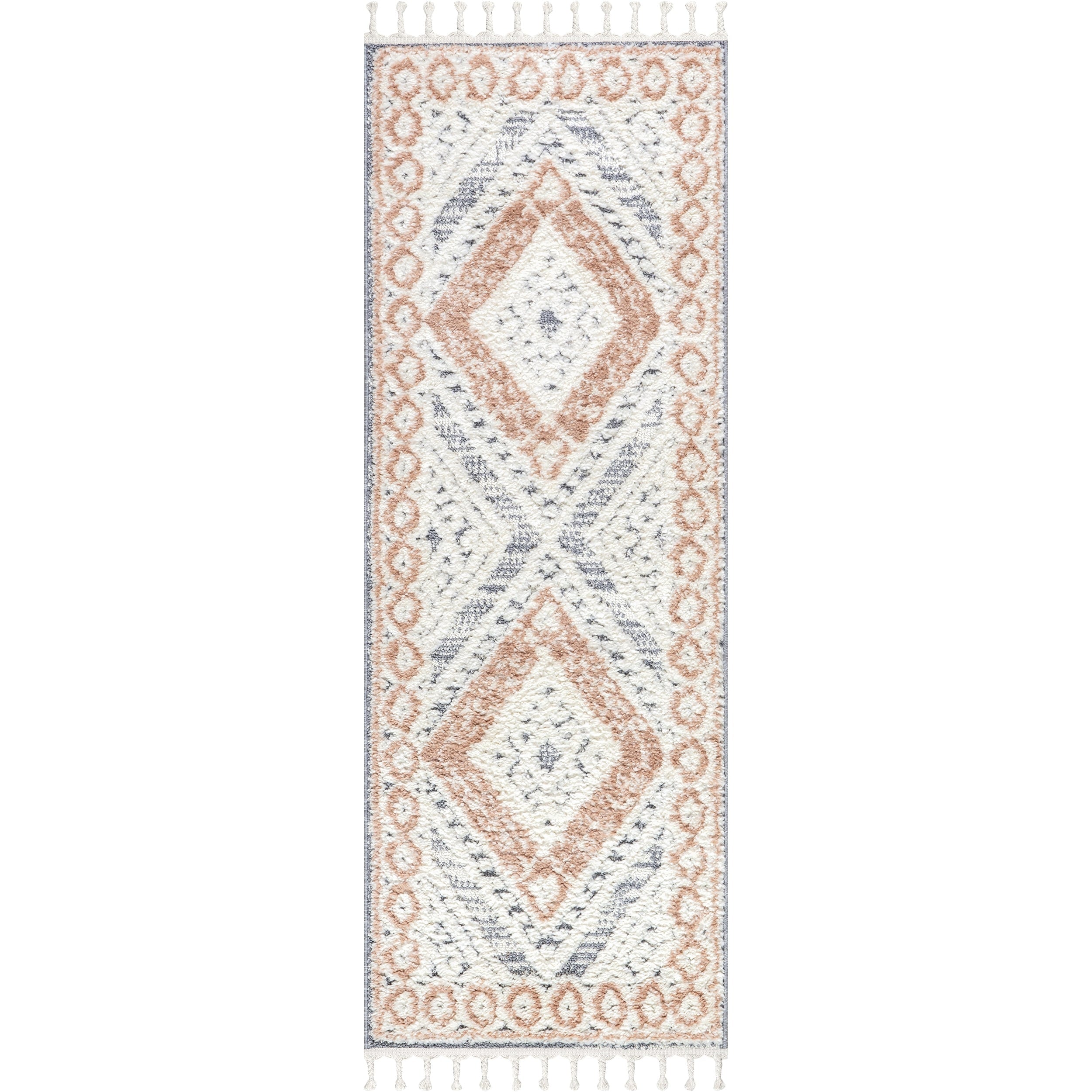 Nuloom Acacia Raised Diamond Tasseled Area Rug
