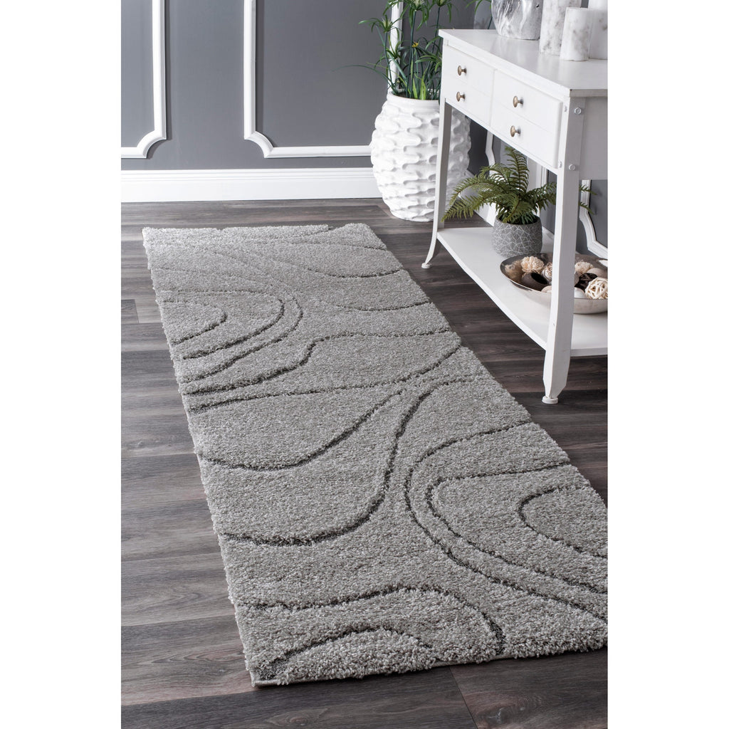 Nuloom Krista Contemporary Swirls Shag Area Rug