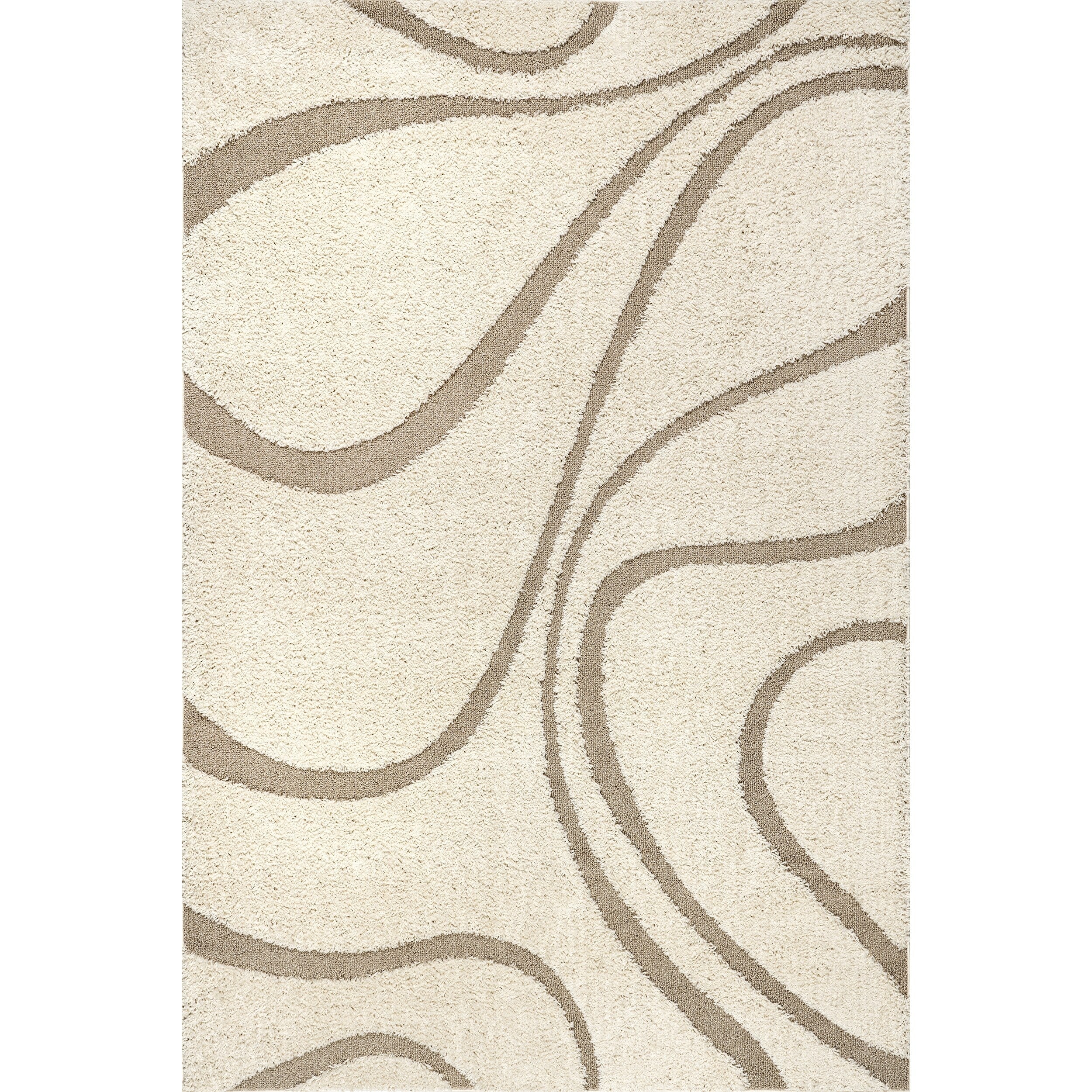 Nuloom Krista Contemporary Swirls Shag Area Rug