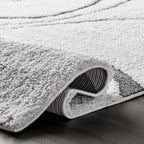 Nuloom Krista Contemporary Swirls Shag Area Rug