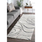 Nuloom Krista Contemporary Swirls Shag Area Rug