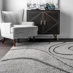 Nuloom Krista Contemporary Swirls Shag Area Rug