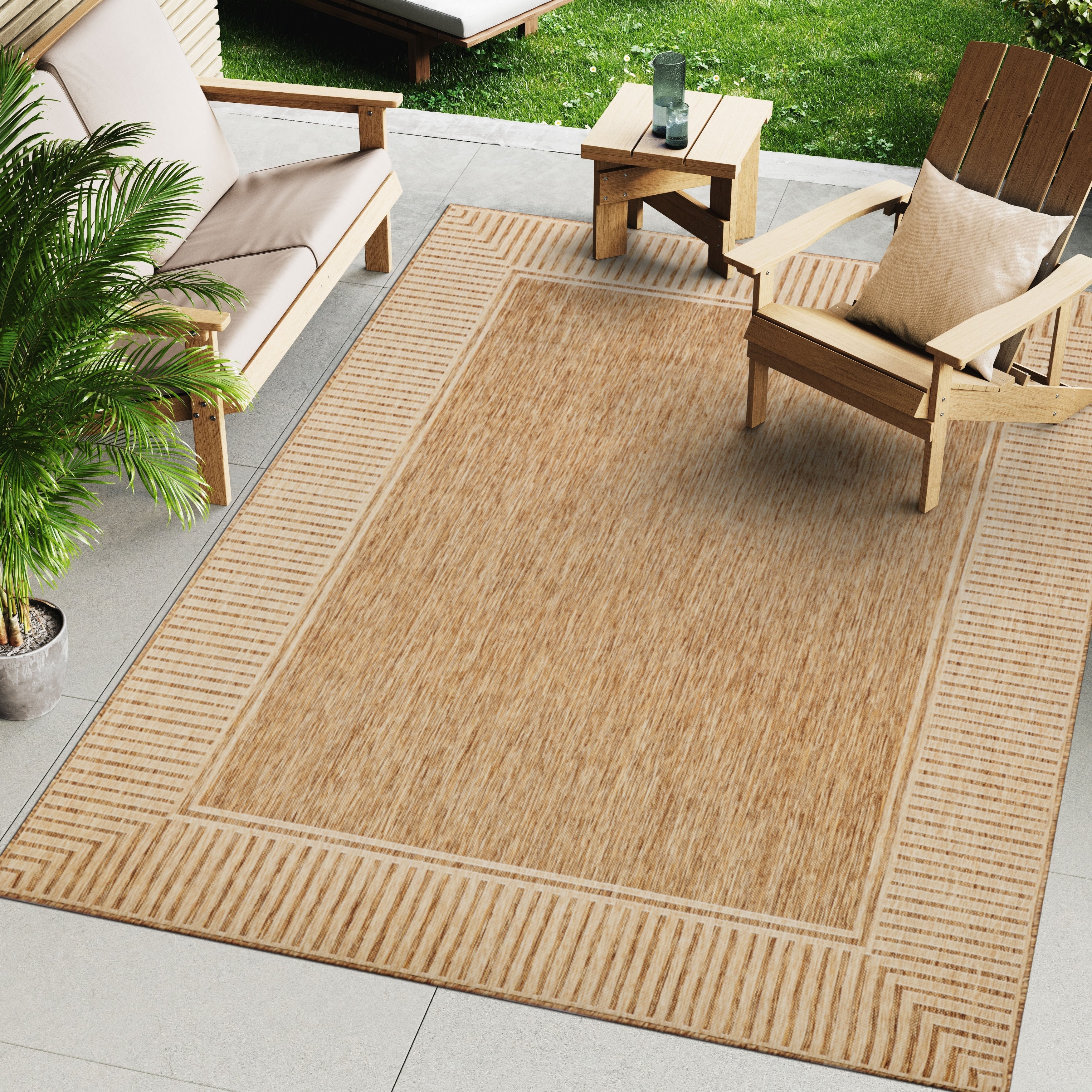 Nuloom Leah Classic Bordered Indoor/Outdoor Area Rug