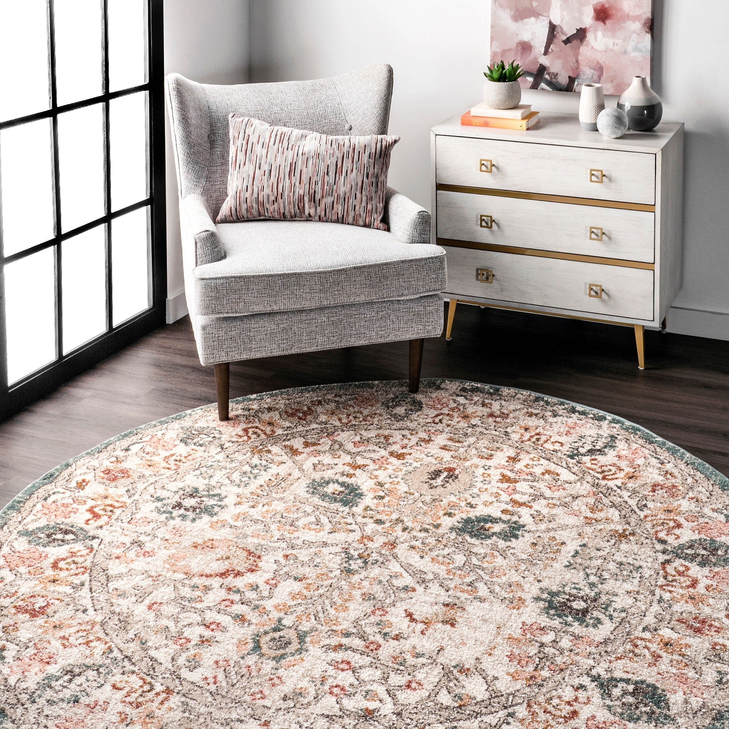 Nuloom Lenore Vintage Floral Area Rug