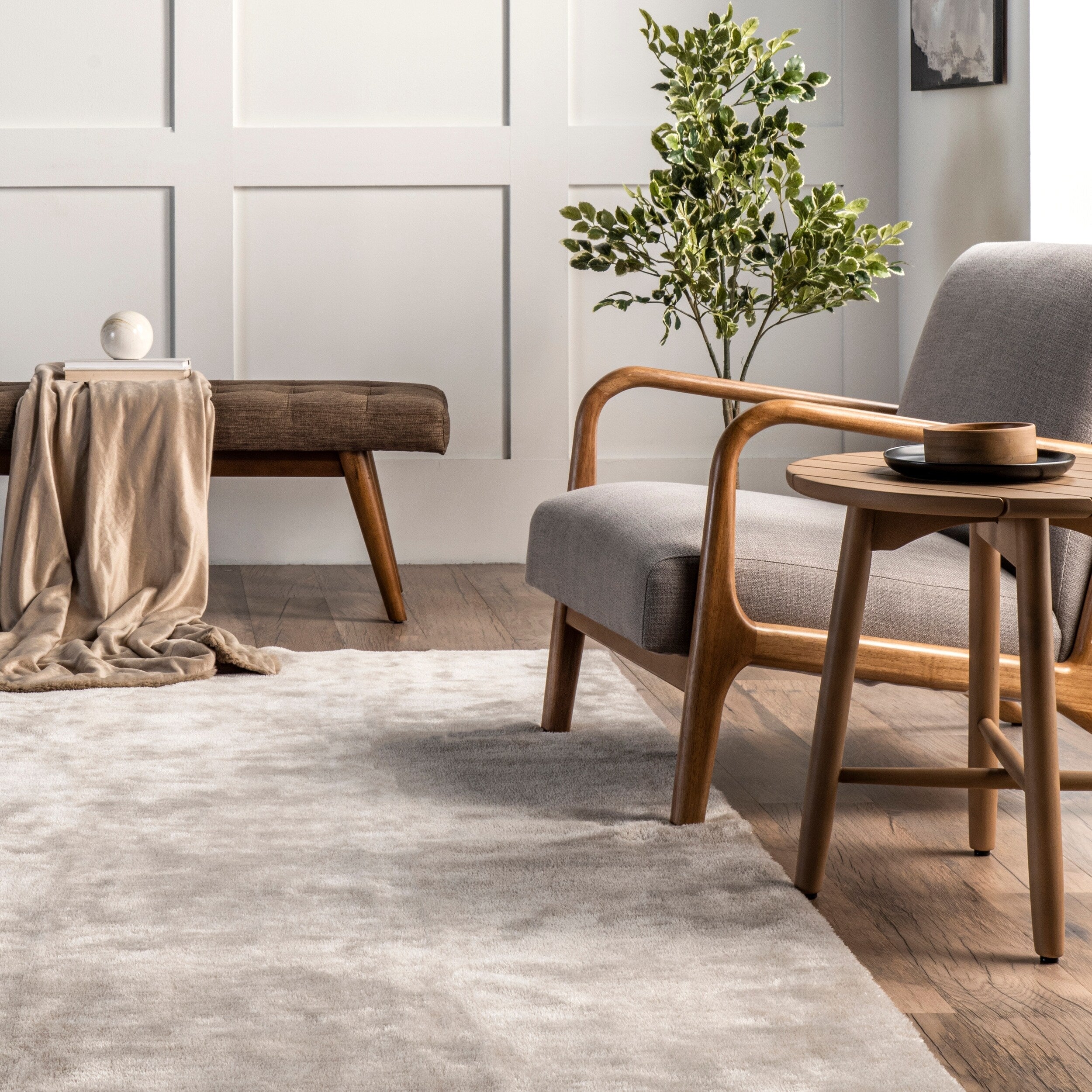 Nuloom Loni SuperiorWash Solid Machine Washable Shag Area Rug