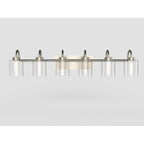 Brushed Nickel Vanity Lights with Crystal Bubble Glass