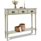 Burlington Wood 3-drawer Console Hallway Table