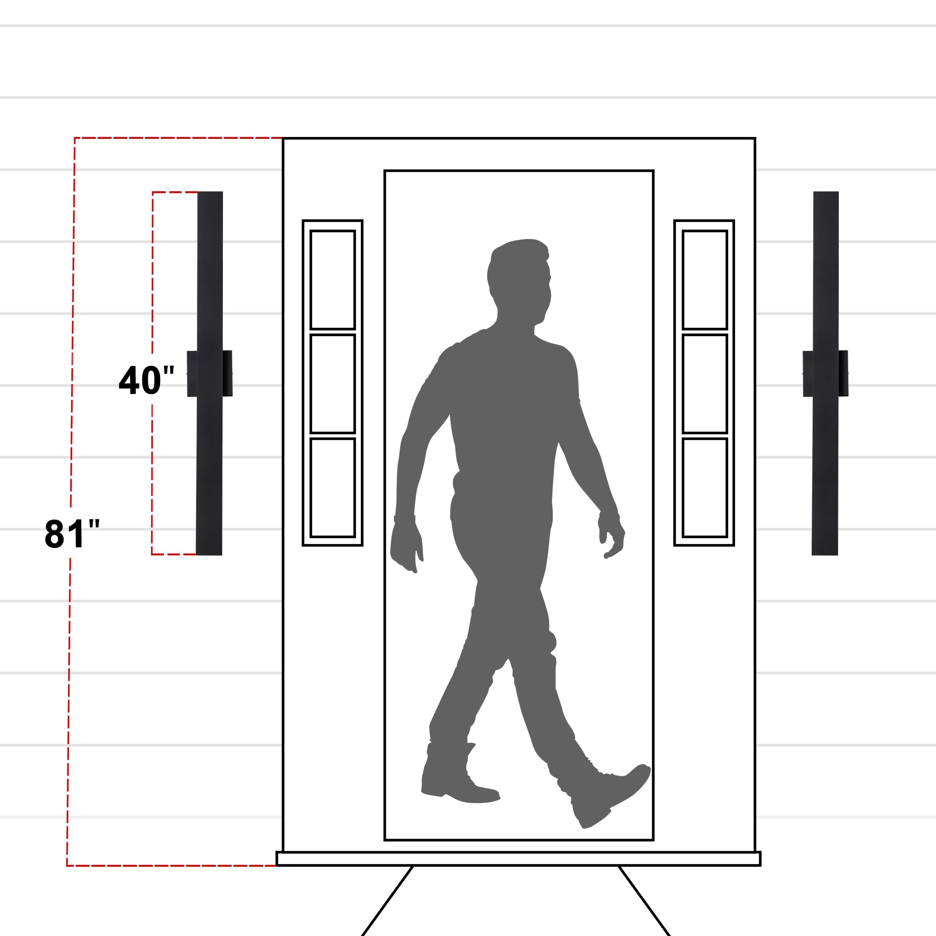C Cattleya 2-Light Matte Black Aluminum LED Outdoor Wall Sconce