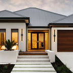 C Cattleya 2-Light Matte Black Aluminum LED Outdoor Wall Sconce