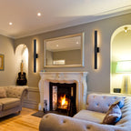 C Cattleya 2-Light Matte Black Aluminum LED Outdoor Wall Sconce