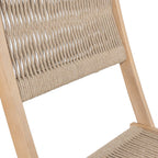 Cadiz Modern Coastal 3-Piece Acacia Wood Outdoor Folding Bistro Set, by JONATHAN Y