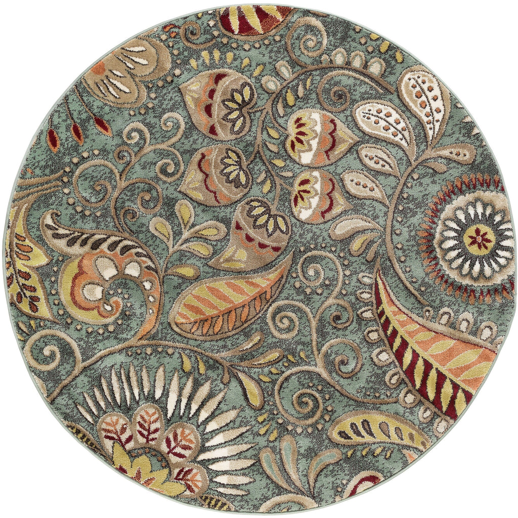 Caprice Mid-Century Modern Floral Indoor Area Rug