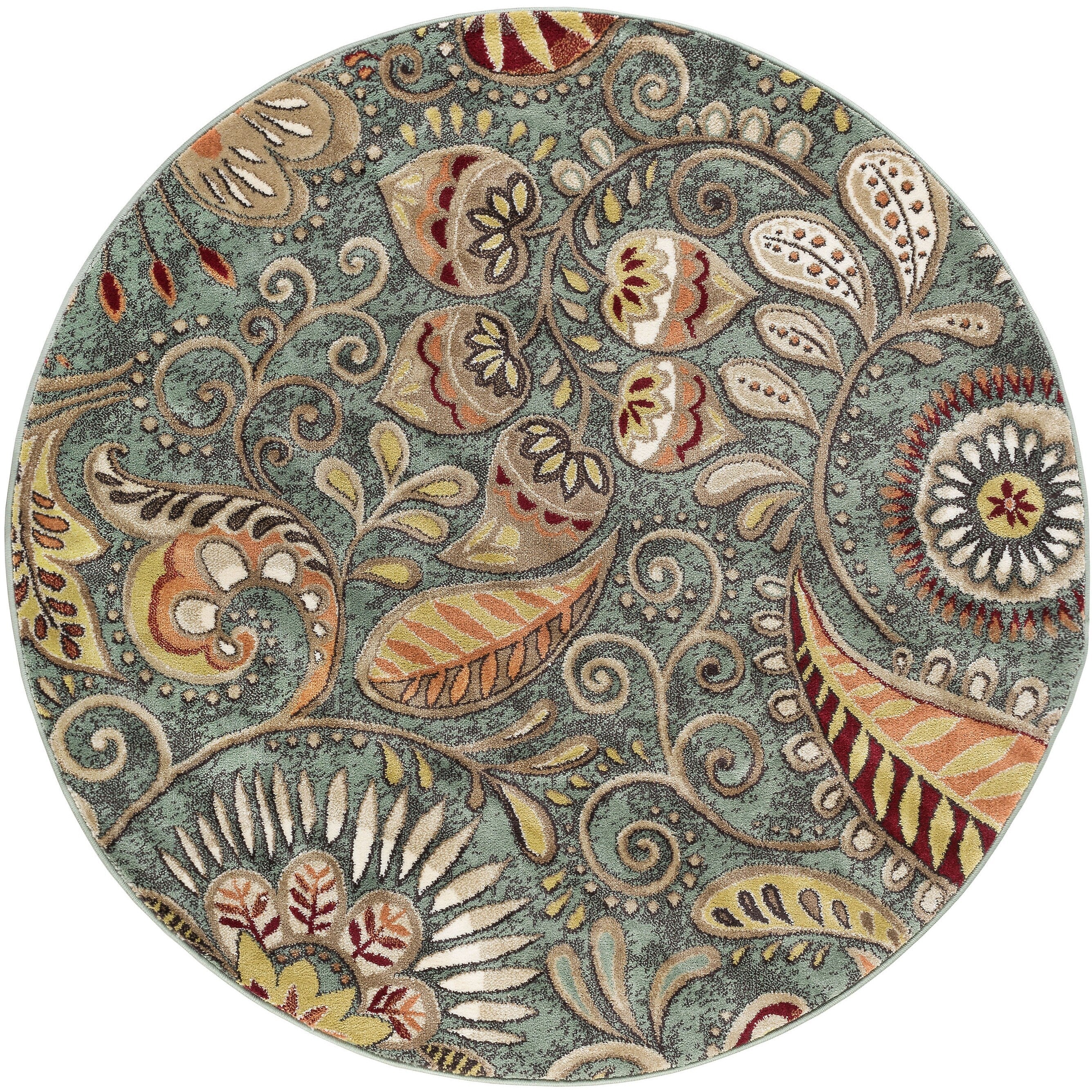 Caprice Mid-Century Modern Floral Indoor Area Rug