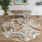 Caprice Mid-Century Modern Floral Indoor Area Rug