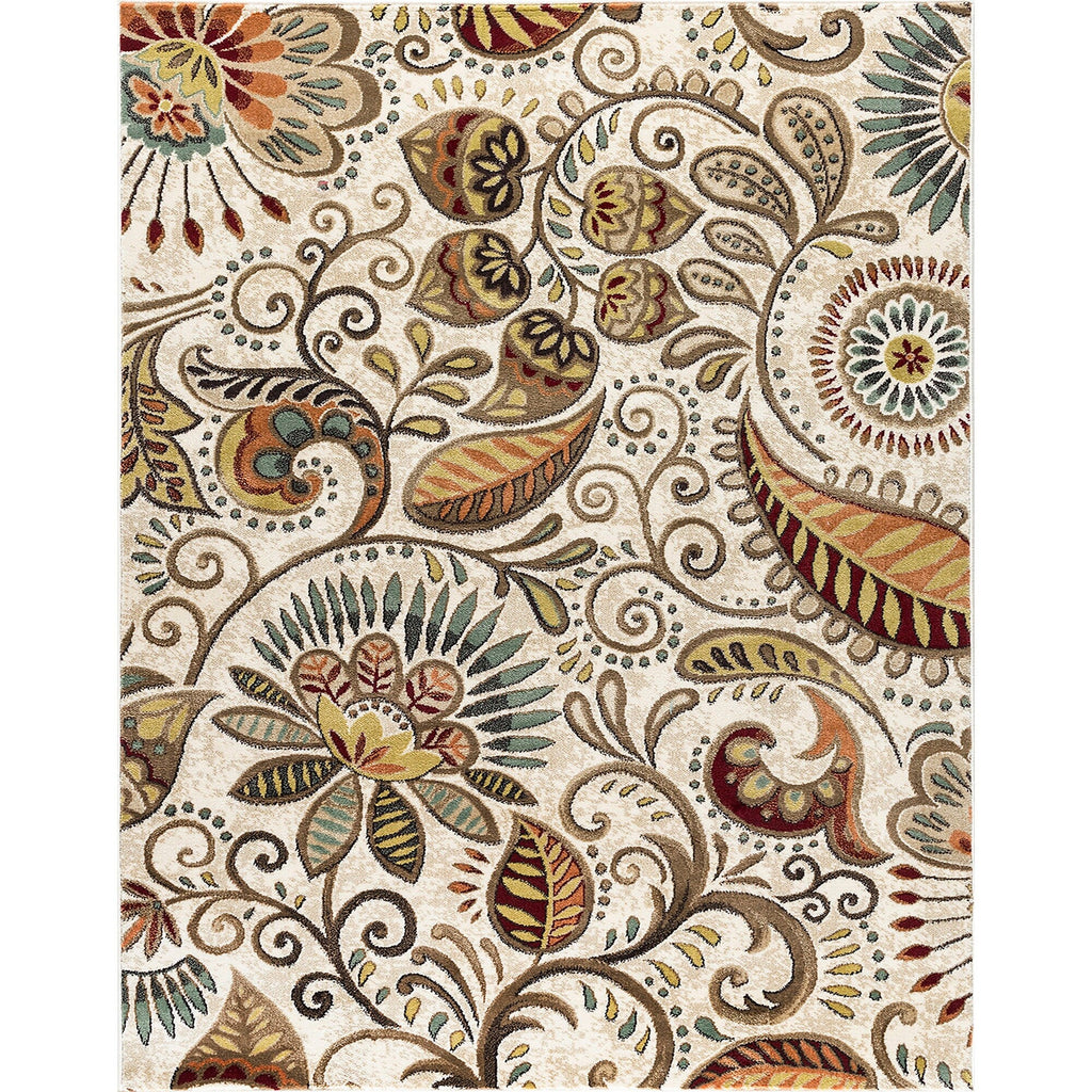 Caprice Mid-Century Modern Floral Indoor Area Rug