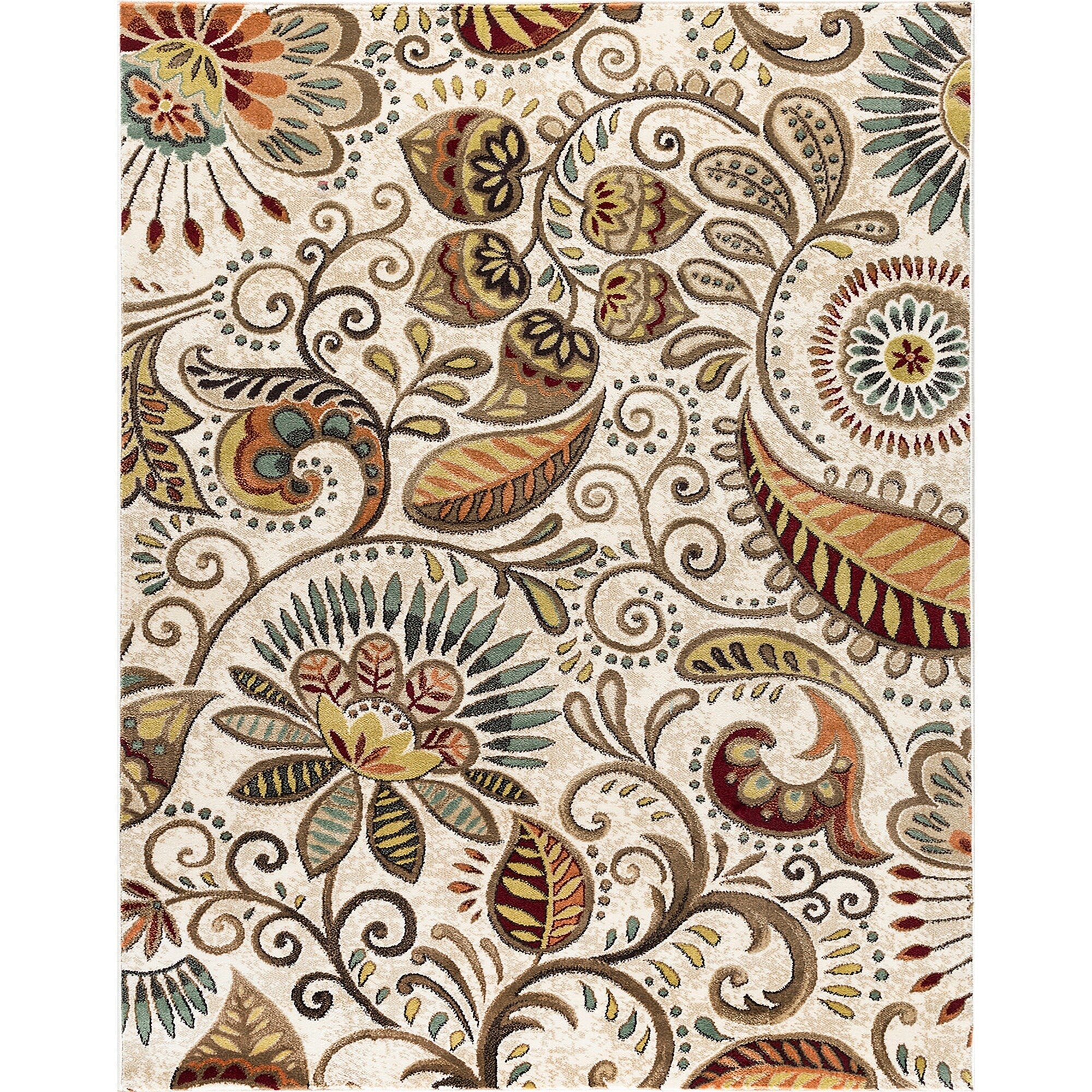 Caprice Mid-Century Modern Floral Indoor Area Rug