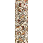 Caprice Mid-Century Modern Floral Indoor Area Rug