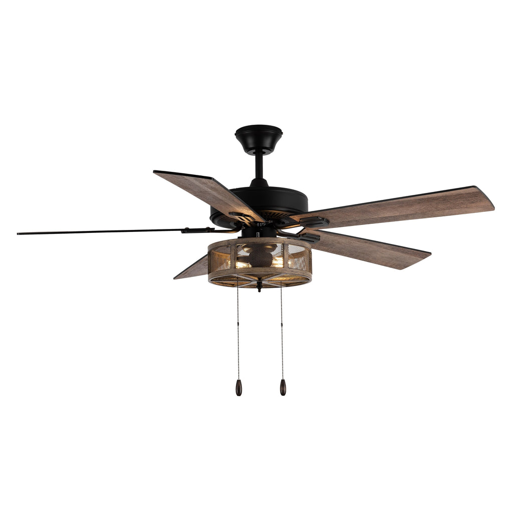 52 Carbon Loft Brushed Metal Farmhouse LED Ceiling Fan