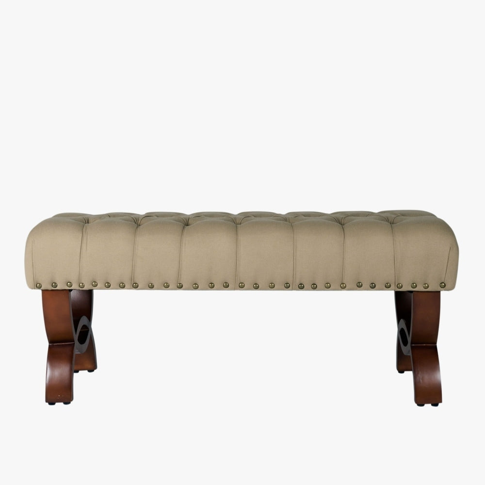 Carolina Tufted Bench With Nailhead Trim