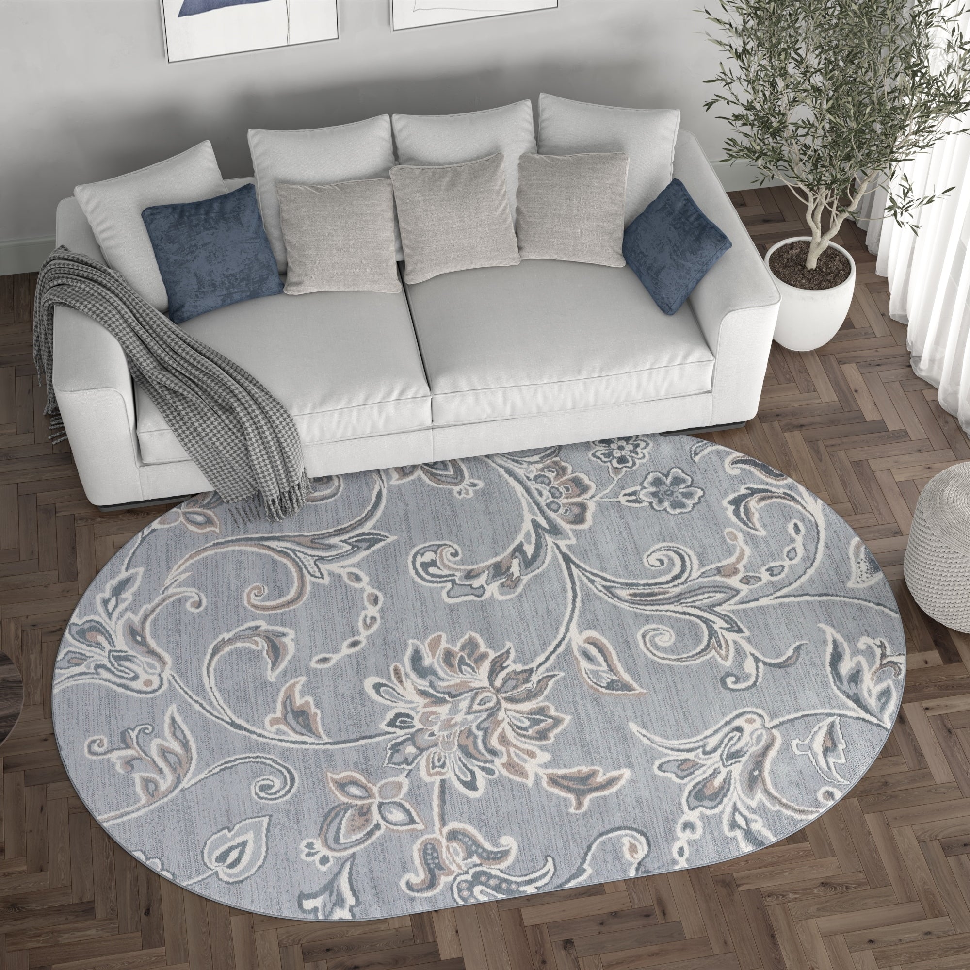 Carrington Transitional Floral & Botanical Indoor Area Rug