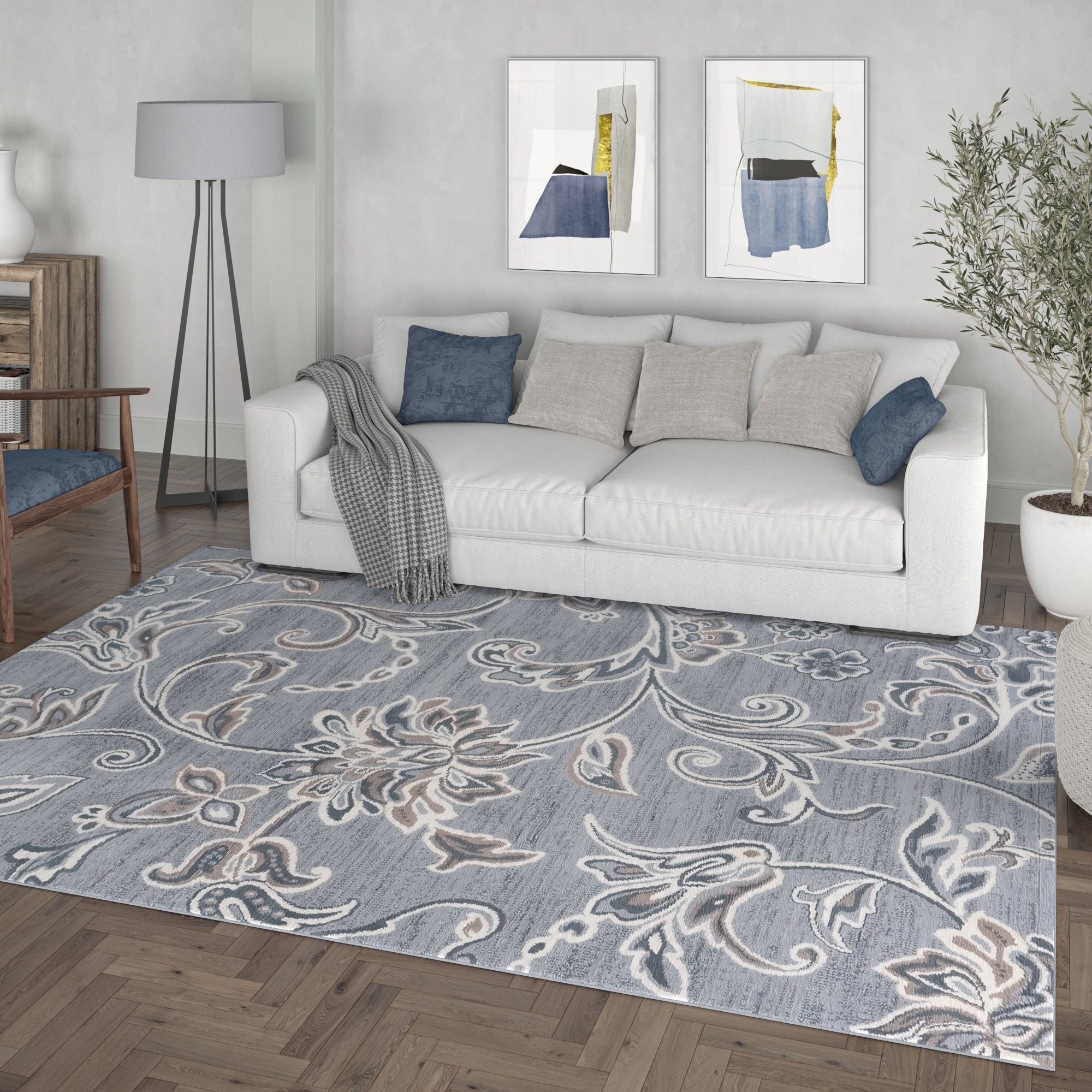 Carrington Transitional Floral & Botanical Indoor Area Rug