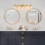 Modern Gold 3-Light Bathroom Vanity Light Orb Glass Wall Sconce