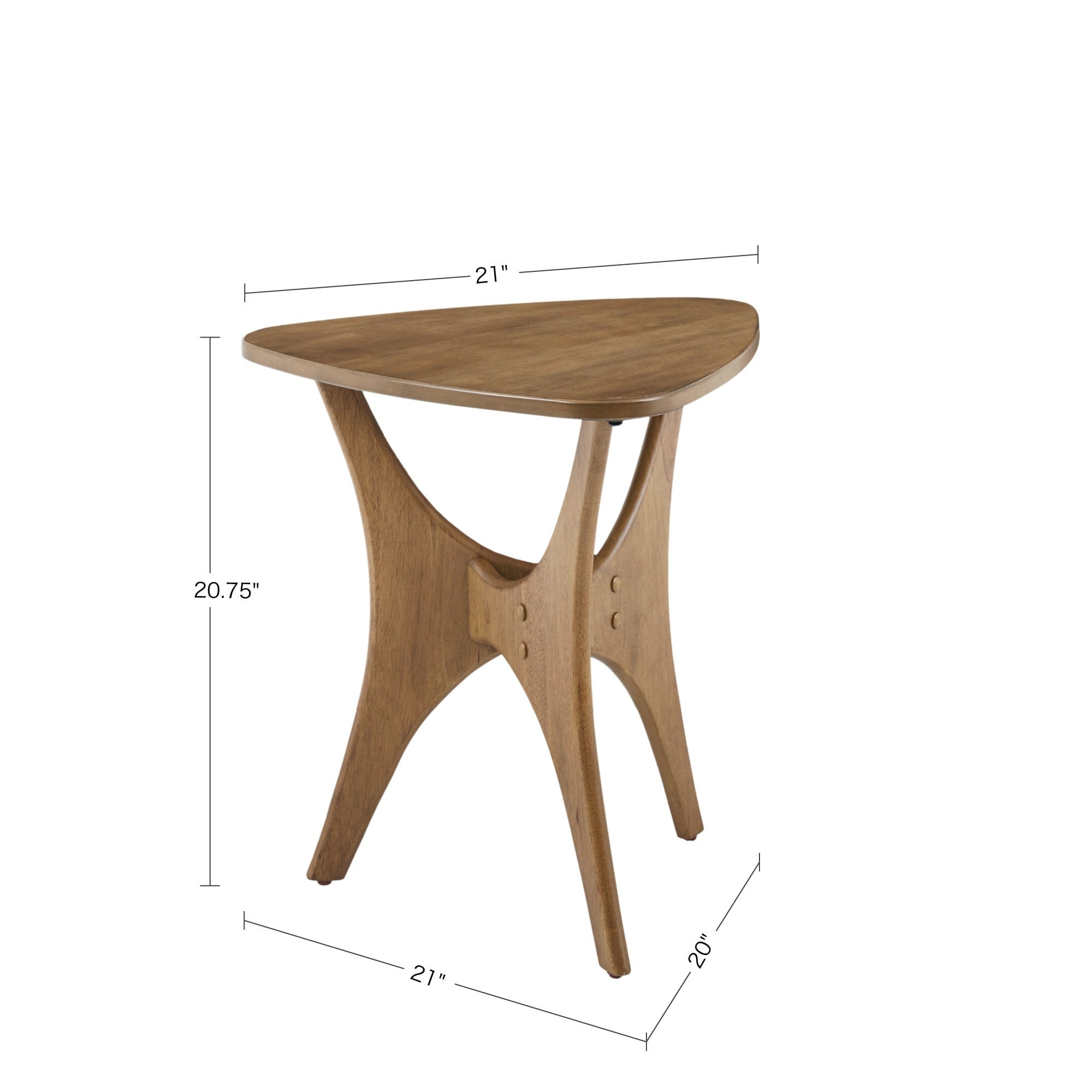 INK IVY Blaze Triangle Wood Side Table