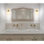 Cecil Globe Metal/Frosted Glass Modern Contemporary LED Vanity, by JONATHAN Y