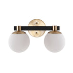 Cecil Globe Metal/Frosted Glass Modern Contemporary LED Vanity, by JONATHAN Y