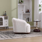 Chenille Swivel Barrel Chair, 360-Degree Comfy Accent Sofa for Living Room, Bedroom, and Study with Removable Cushion