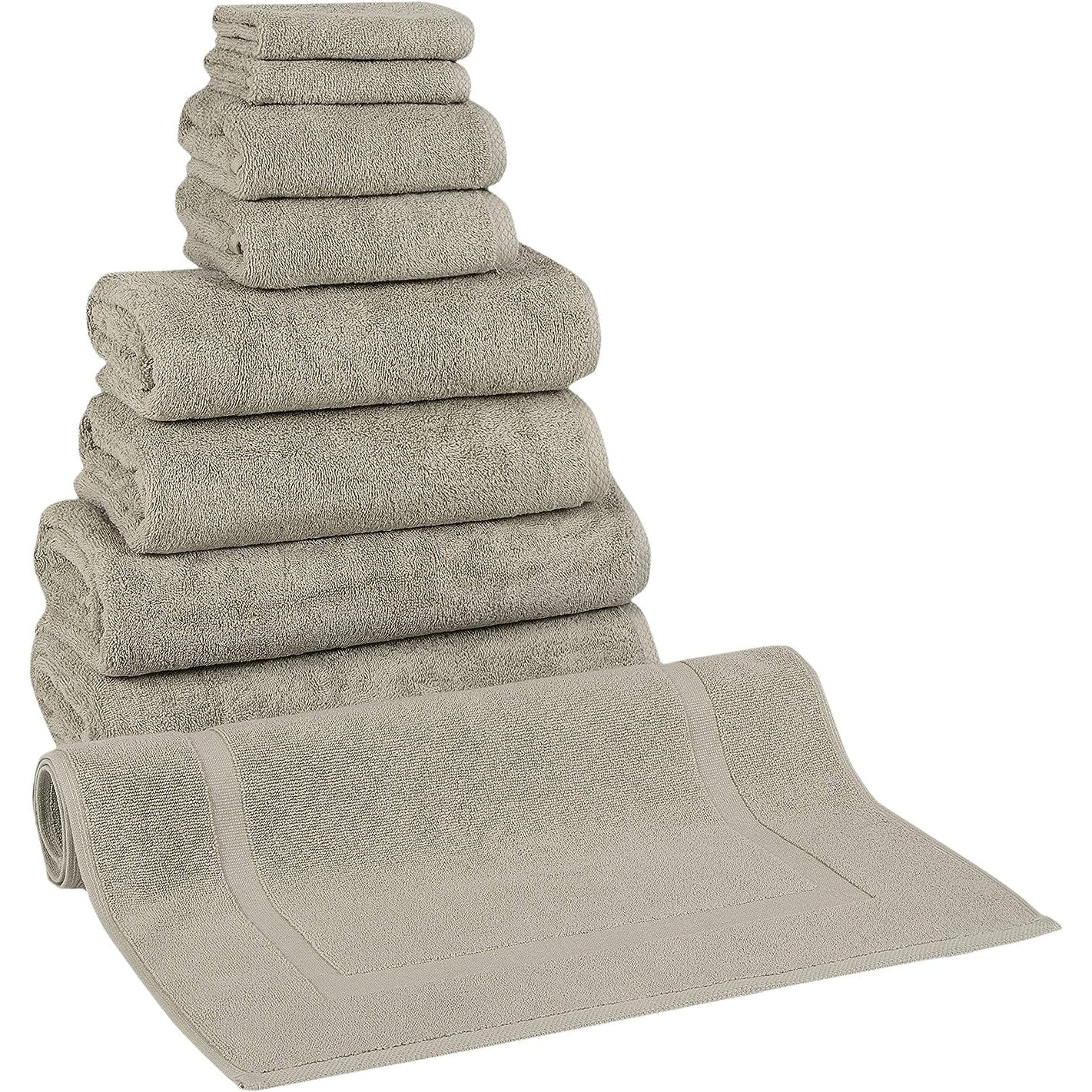 CTT %100 Turkish Cotton Towel Set 8 or 9 Pcs Quick Dry and Absorbent