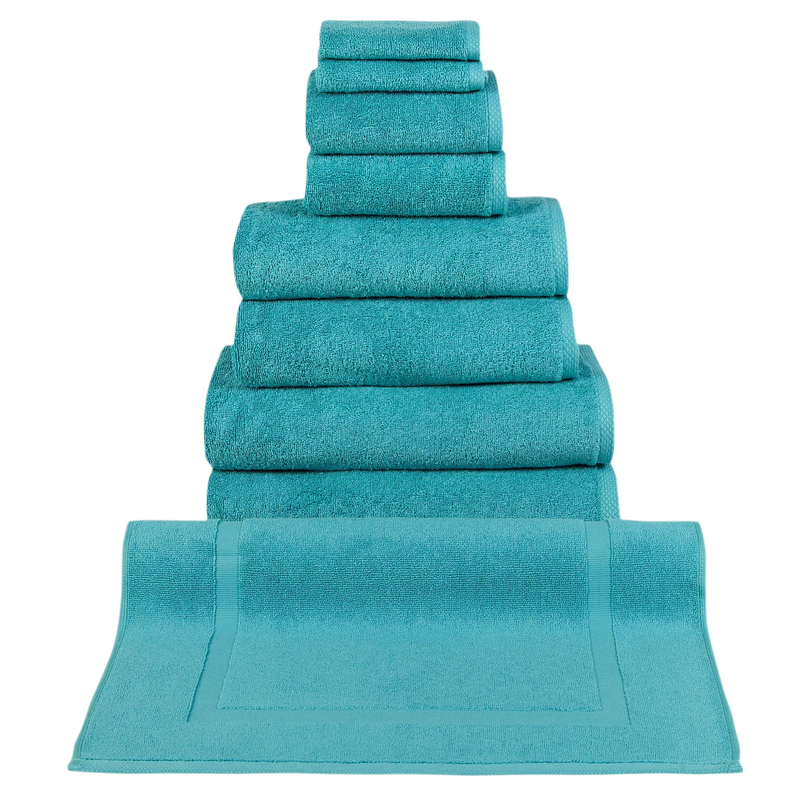CTT %100 Turkish Cotton Towel Set 8 or 9 Pcs Quick Dry and Absorbent