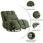 Cole Power Recliner Chair Swivel Glider with Lumbar Support