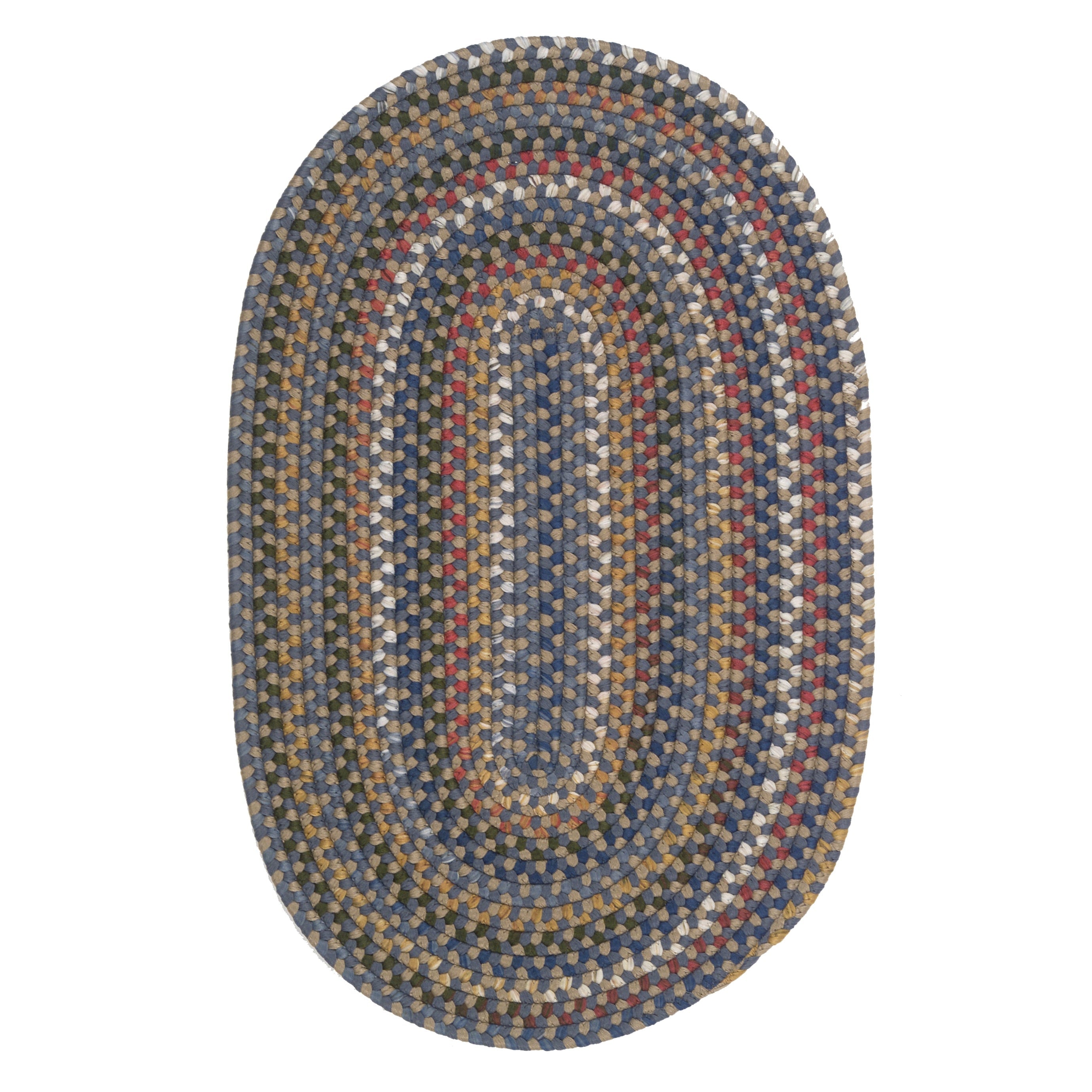 Colonial Mills Wayland Handmade Farmhouse Multicolor Braided Oval Rug