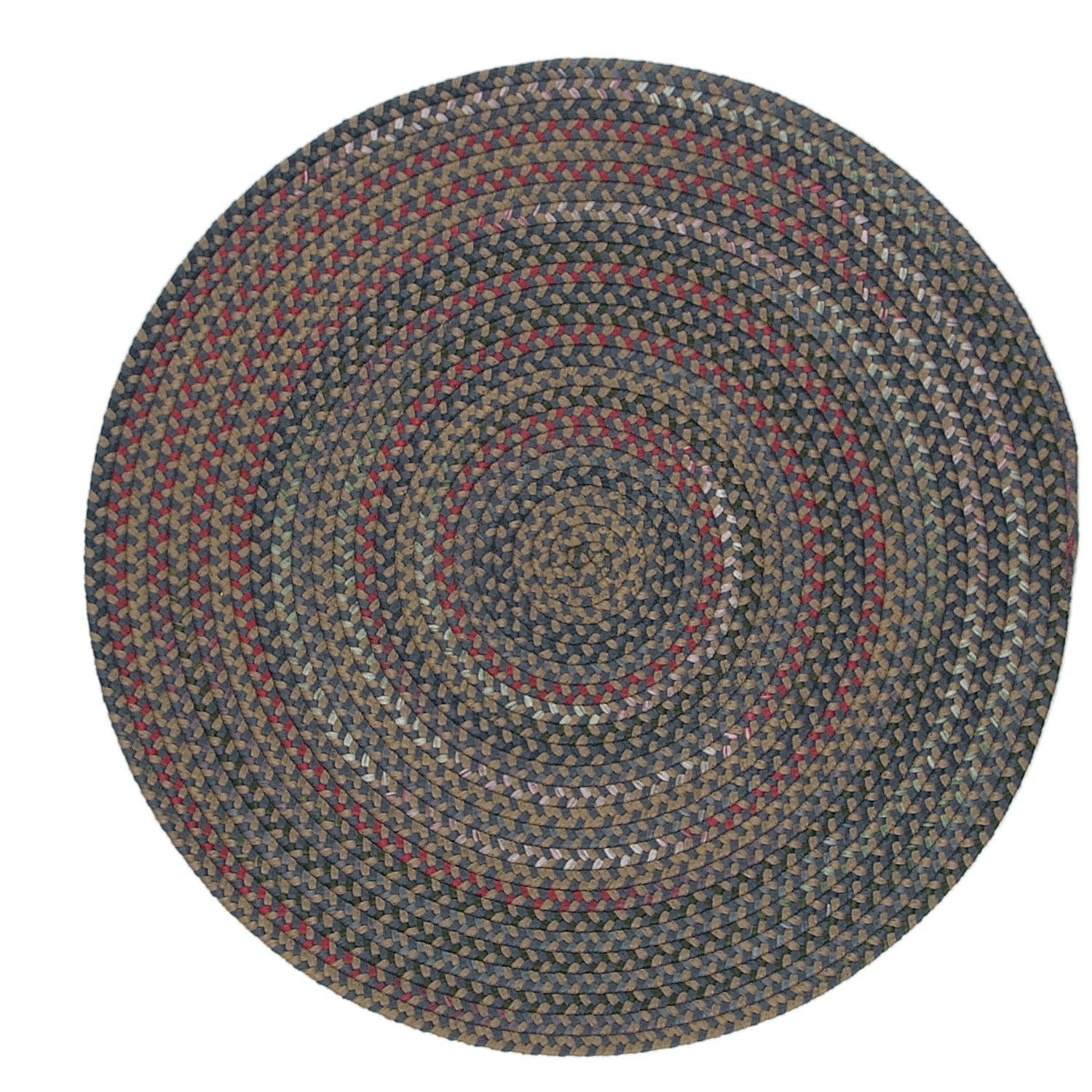 Colonial Mills Wayland Rustic Farmhouse Braided Multicolor Round Rug
