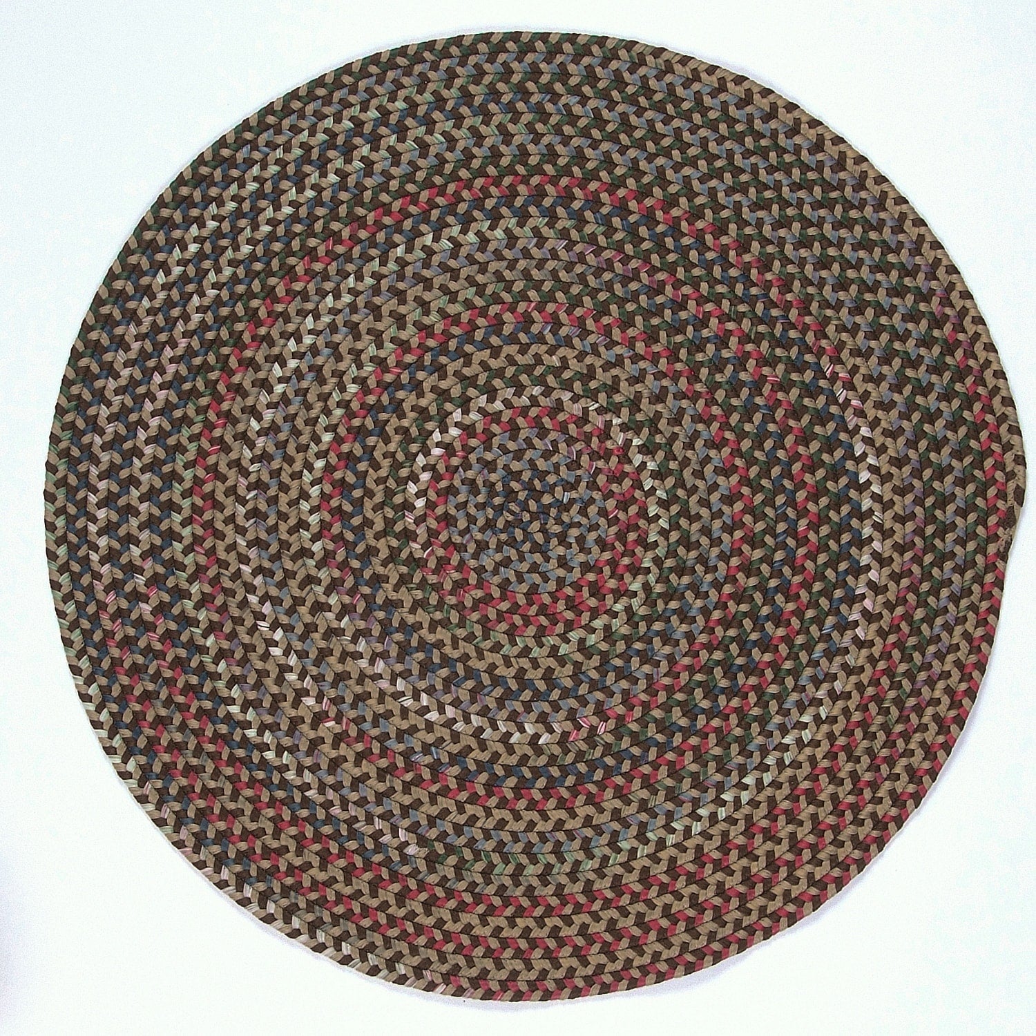 Colonial Mills Wayland Rustic Farmhouse Braided Multicolor Round Rug
