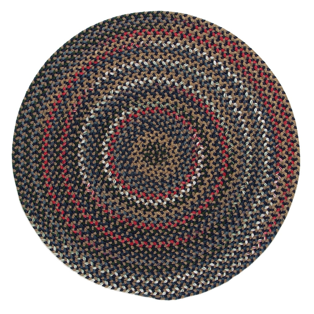 Colonial Mills Wayland Rustic Farmhouse Braided Multicolor Round Rug