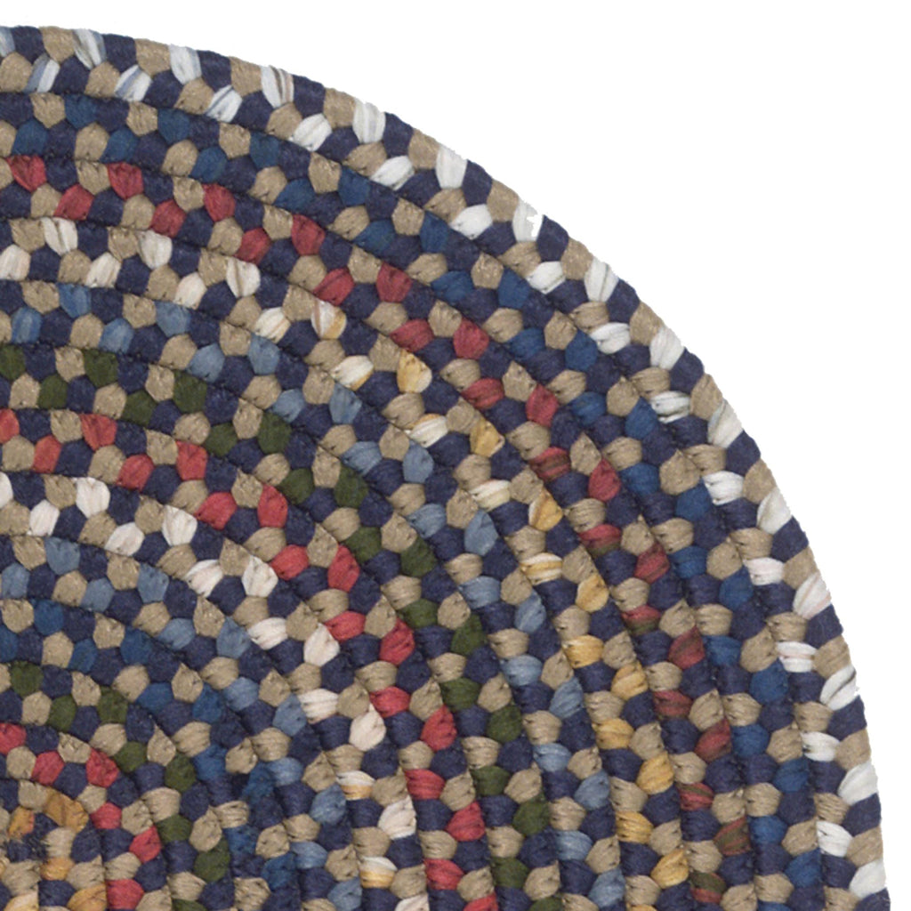 Colonial Mills Wayland Rustic Farmhouse Braided Multicolor Round Rug