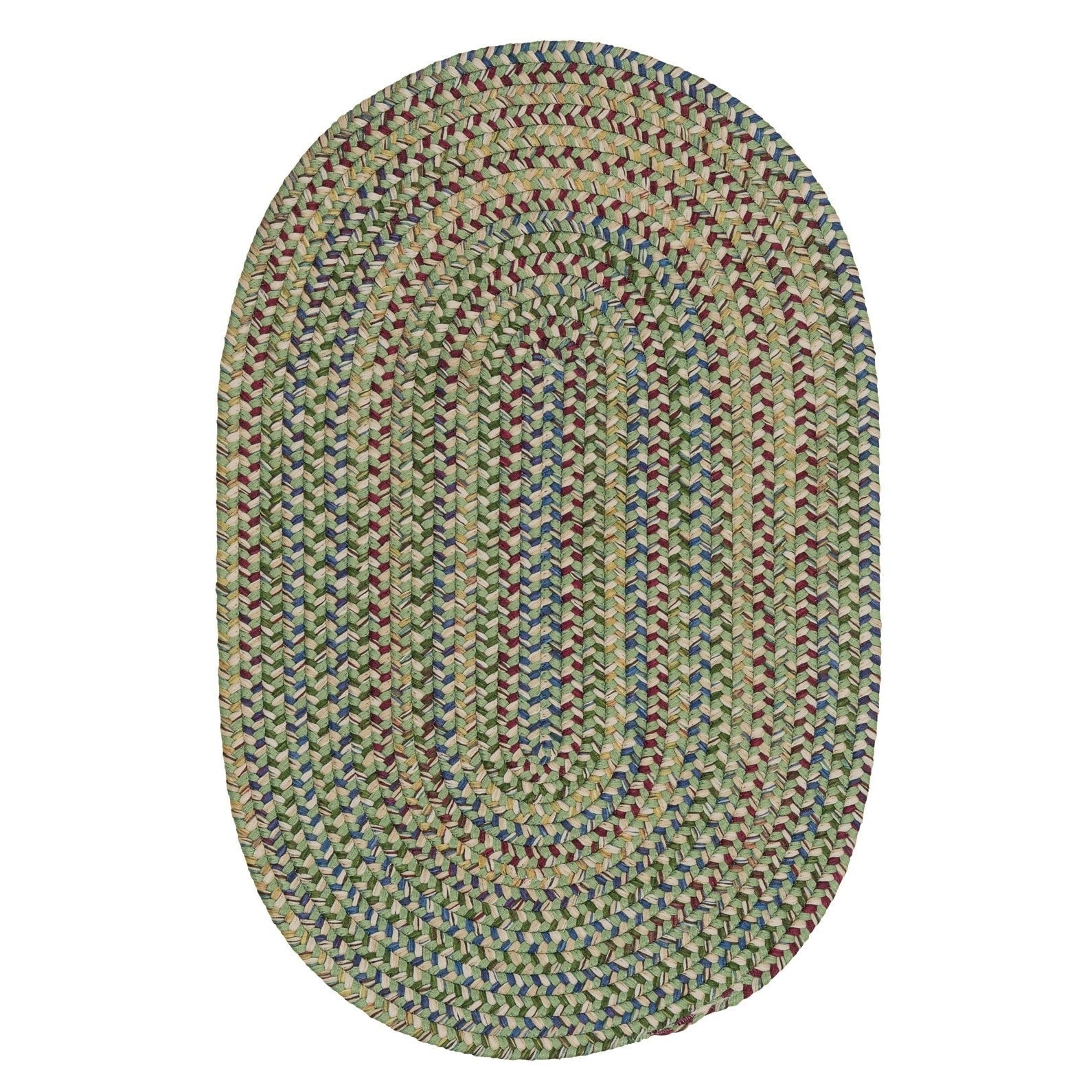 Colonial Mills Worley Rustic Farmhouse Braided Multicolor Oval Rug