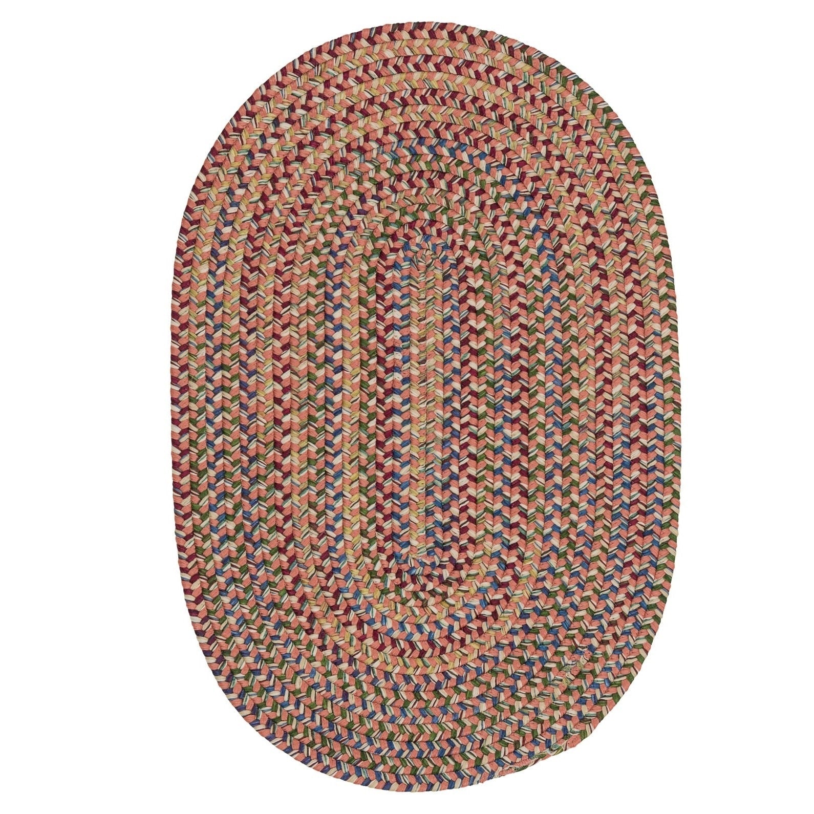 Colonial Mills Worley Rustic Farmhouse Braided Multicolor Oval Rug