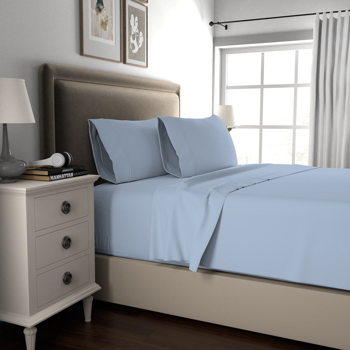 Color Sense 800TC Luxury Cotton-Blend Wrinkle-Resistant Sheet Set