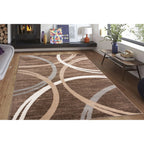 World Rug Gallery Contemporary Abstract Circles Design Area Rug