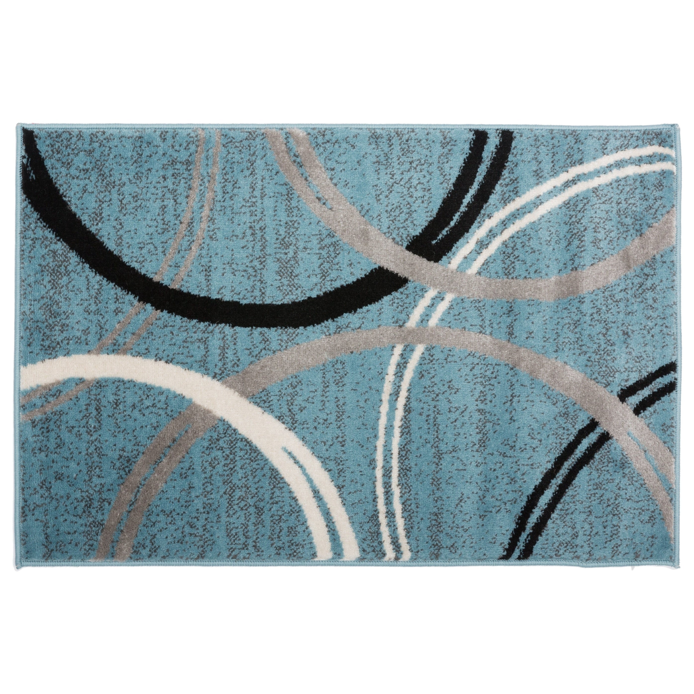 World Rug Gallery Contemporary Abstract Circles Design Area Rug